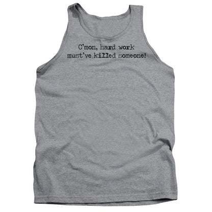 Hard Work Kills Mens Tank Top Shirt Athletic Heather