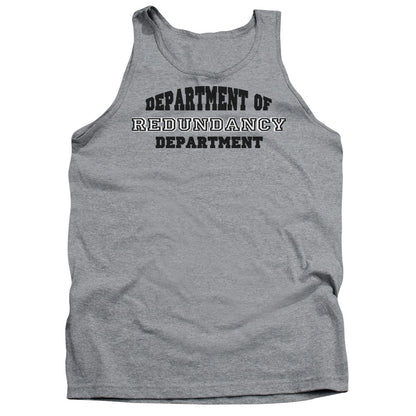 Dept Of Redundancy Mens Tank Top Shirt Athletic Heather