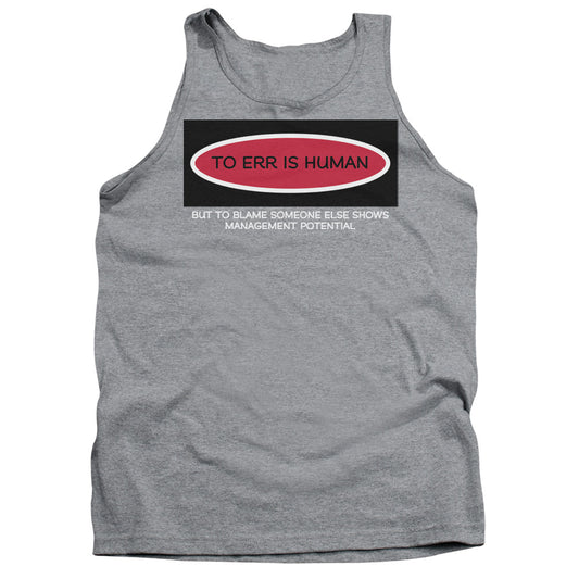 Management Potential Mens Tank Top Shirt Athletic Heather