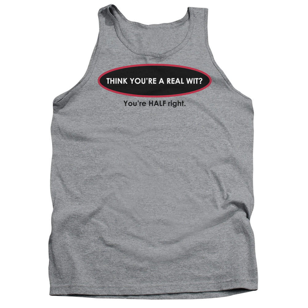 Real Wit Mens Tank Top Shirt Athletic Heather