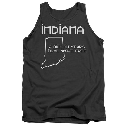 Indiana Mens Tank Top Shirt Charcoal