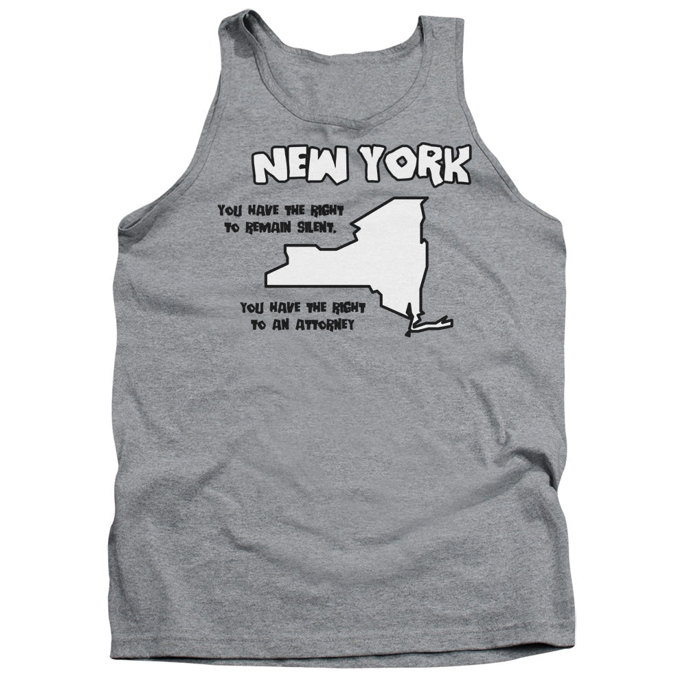 New York Mens Tank Top Shirt Athletic Heather