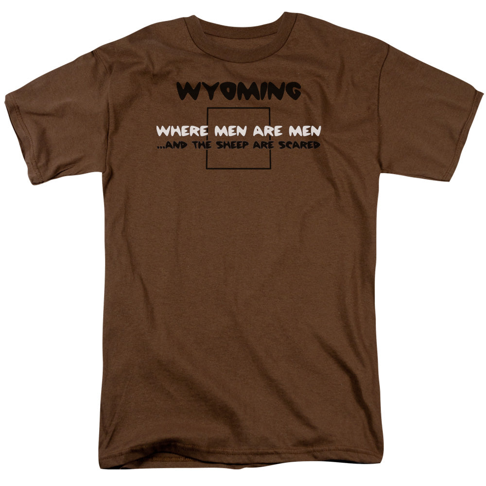 Wyoming Mens T Shirt Coffee