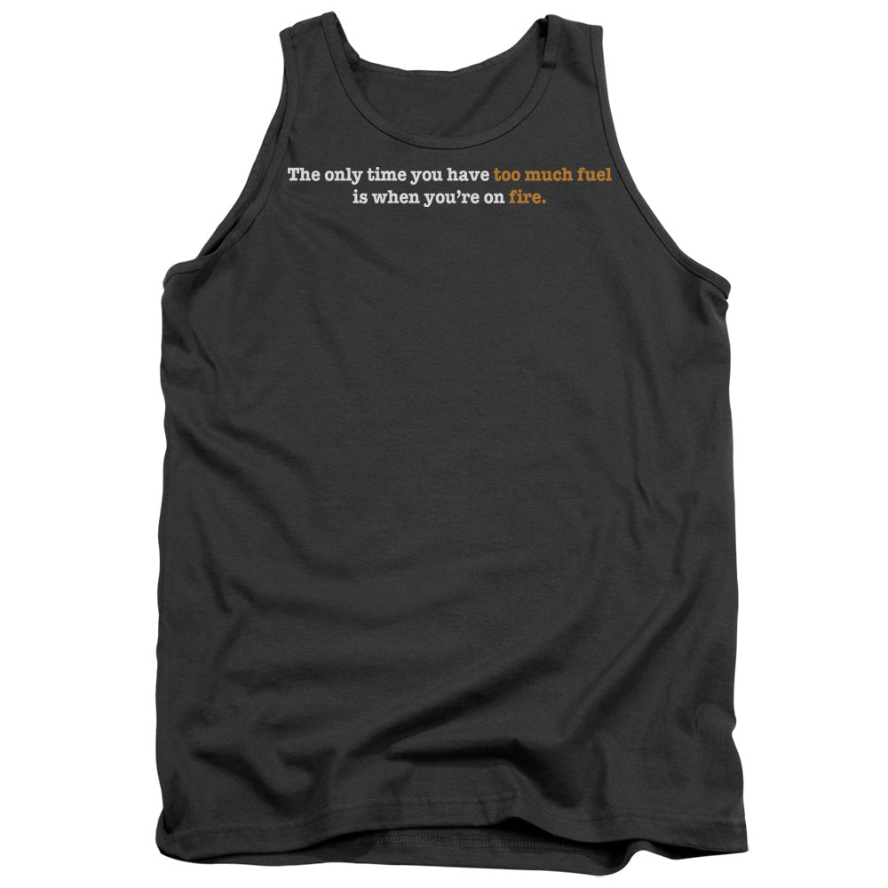 Too Much Fuel Mens Tank Top Shirt Charcoal