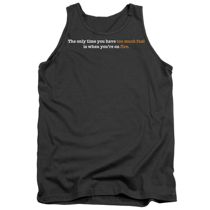 Too Much Fuel Mens Tank Top Shirt Charcoal