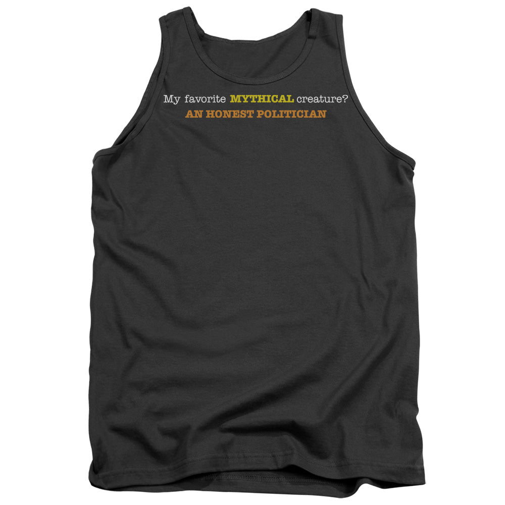 Honest Politician Mens Tank Top Shirt Charcoal