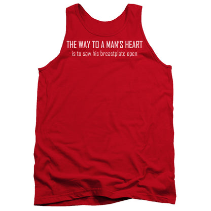 Way To A Mans Heart Mens Tank Top Shirt Red