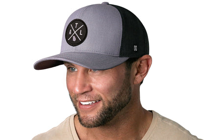 Atlanta Trucker Hat  |  Gray-Black ATL X Snapback