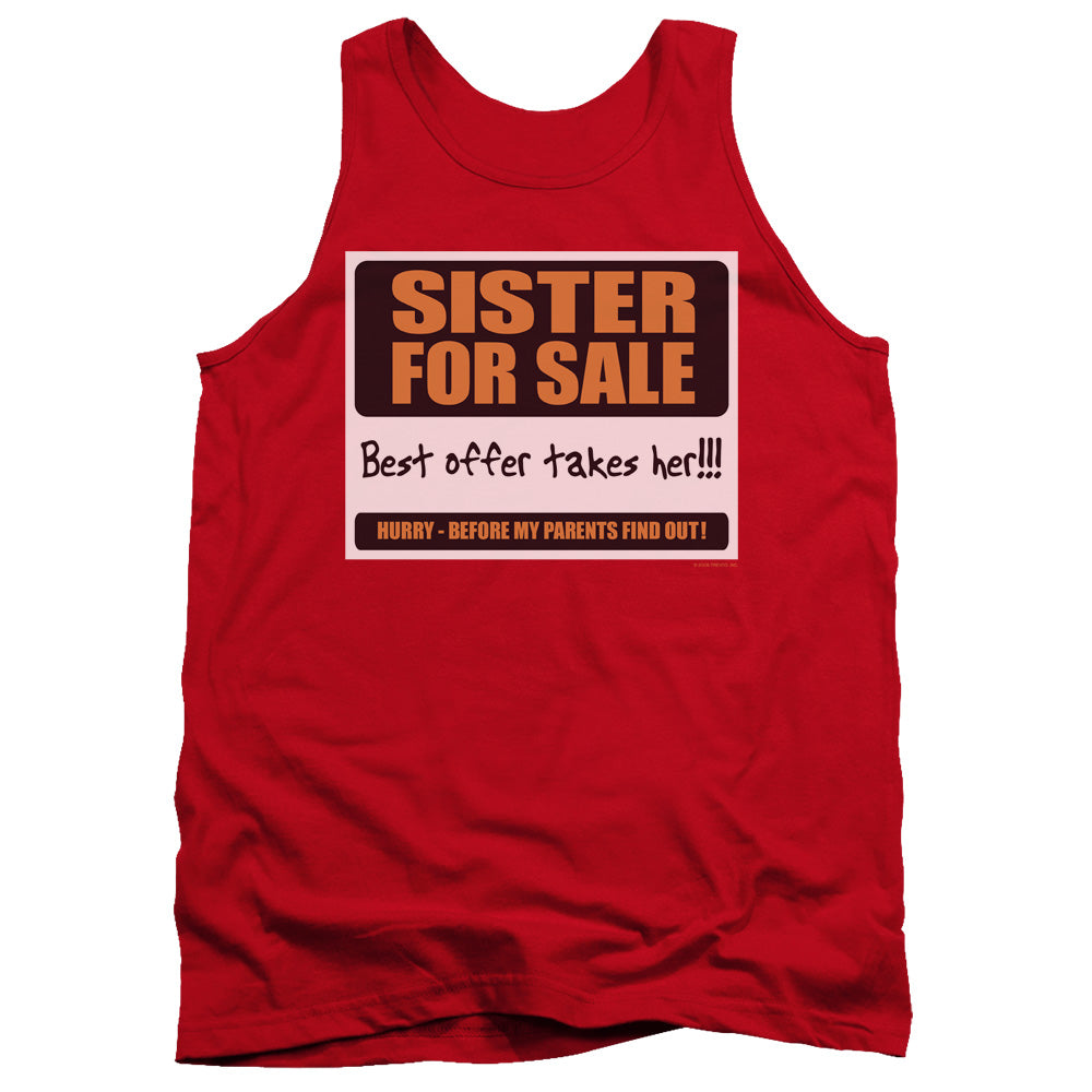 Sister For Sale Mens Tank Top Shirt Red