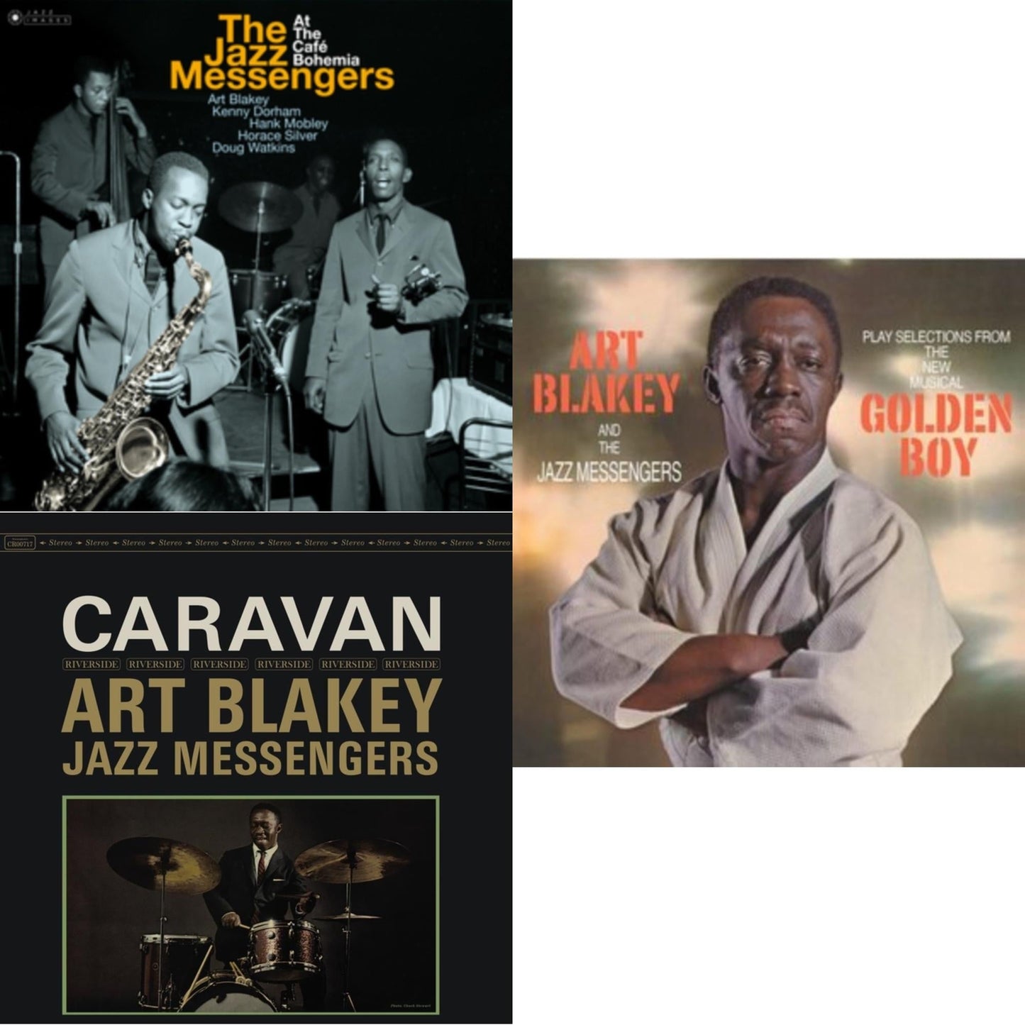 Art & The Jazz Messengers Blakey - Selections From Golden Boy & Jazz Messengers At Café Bohemia & Caravan (Original Jazz Classics Series) - LP Vinyl Bundle