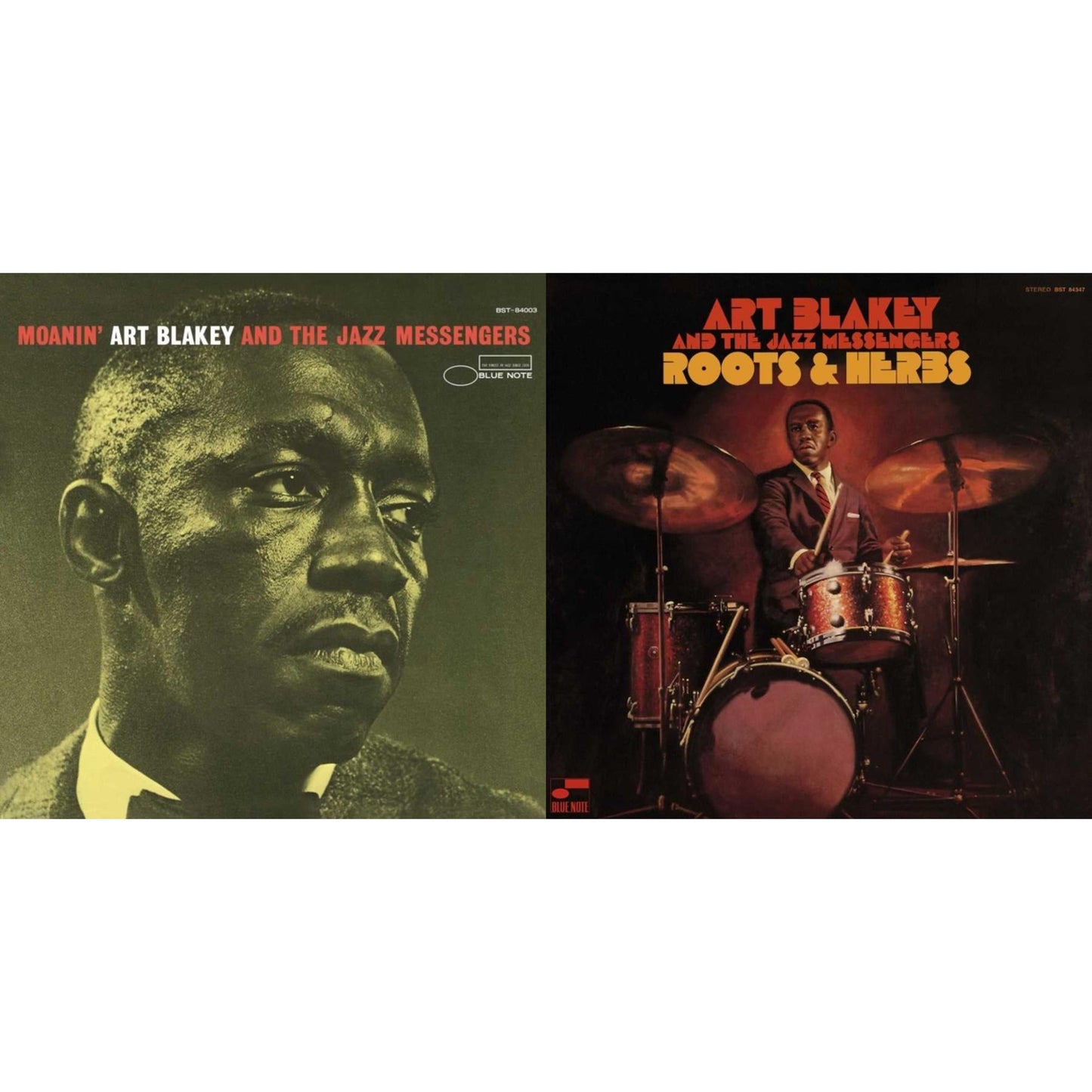 Art & The Jazz Messengers Blakey - Moanin’ (Blue Note Classic LP Vinyl Edition) & Roots & Herbs (Blue Note Tone Poet Series)