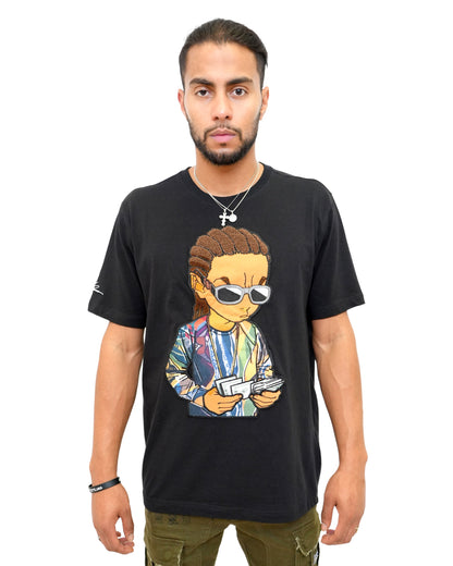 The Boondocks - Riley Smalls Black Knit Mens T Shirt