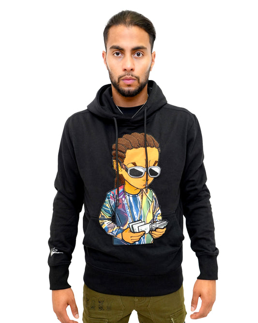 The Boondocks - Riley Smalls Black Knit Mens Hoodie