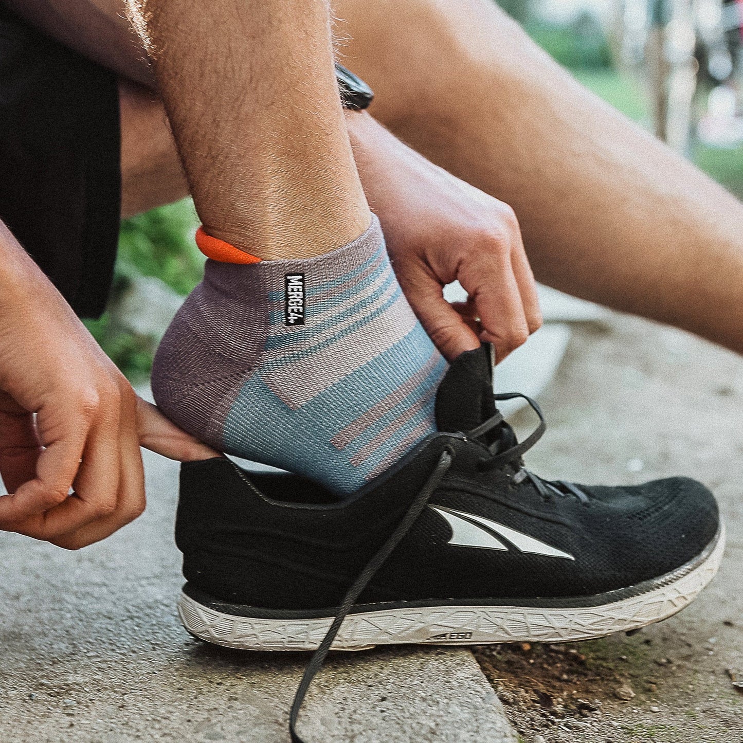Action Grey Adult Ankle Socks