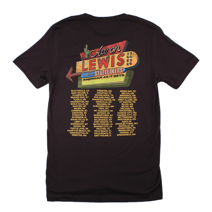 Aaron Lewis 2025 Marquee Tour Mens T Shirt Dark Gray