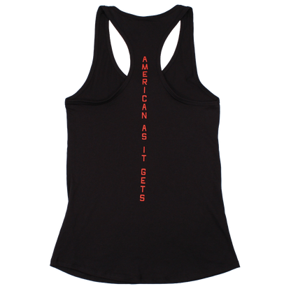 Aaron Lewis Rose Flag Womens Racerback Tank Top Black
