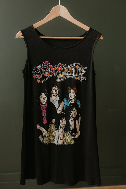 Aerosmith Tank Dress Tee Black