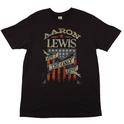 Aaron Lewis Am I The Only One Flag Mens T Shirt Black