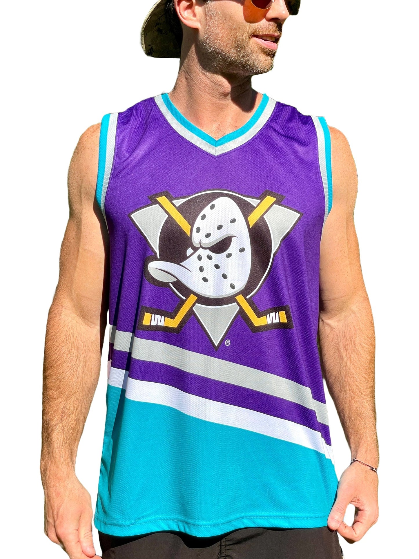 Anaheim Ducks Purple Retro Alternate Hockey Tank