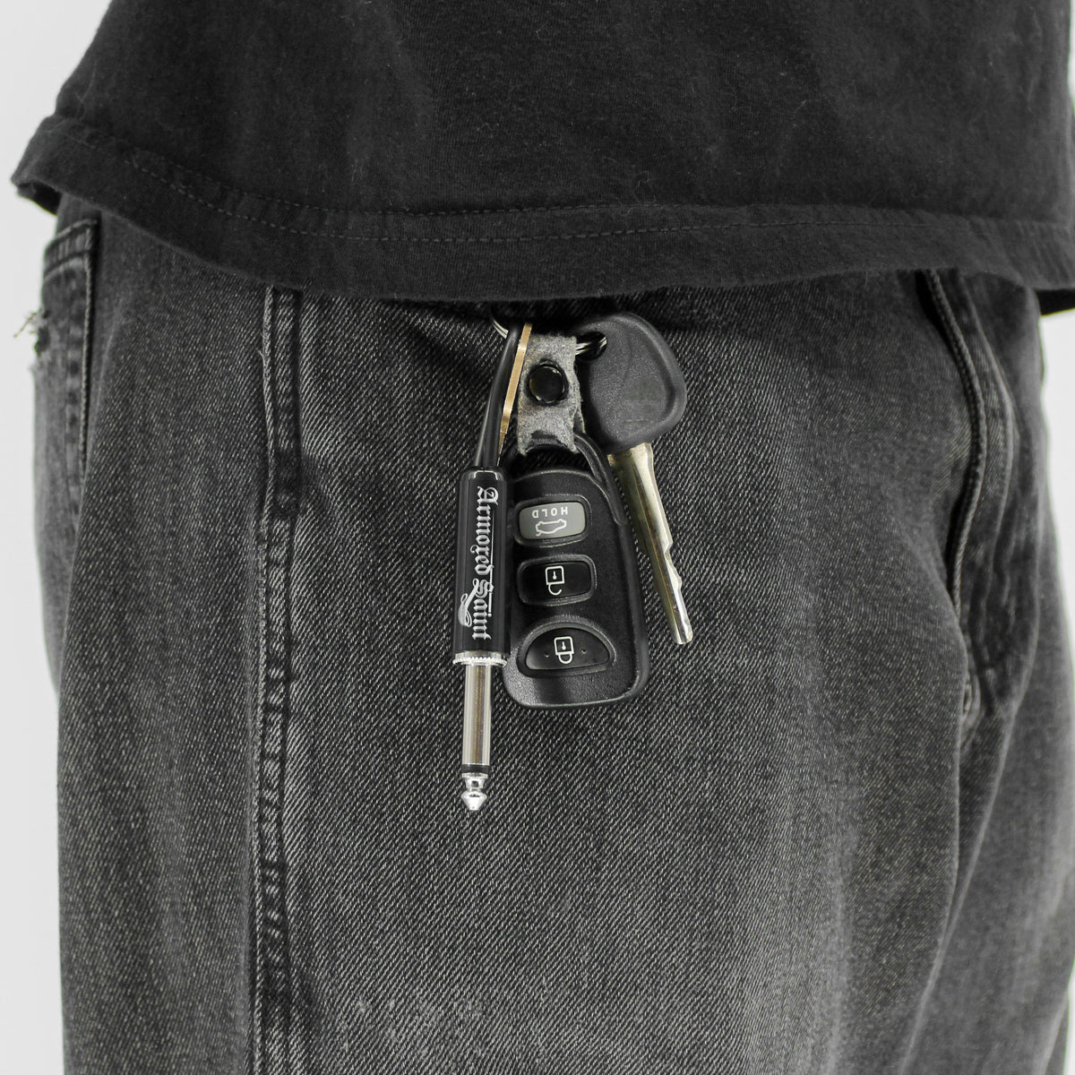 Armored Saint Logo Guitar Plug Keychain