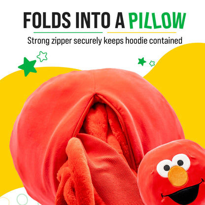 Sesame Street | Elmo Adult Snugible 2-in-1 Blanket Hoodie & Pillow