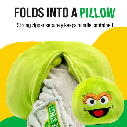 Sesame Street | Oscar the Grouch Adult Snugible 2-in-1 Blanket Hoodie & Pillow