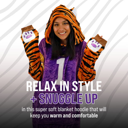 Louisiana State University (LSU) Mike the Tiger Snugible | Blanket Hoodie & Pillow