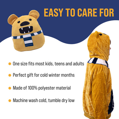 Penn State Nittany Lion Junior Snugible 2-in-1 Blanket Hoodie & Pillow