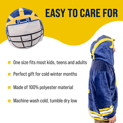 University of Michigan Helmet Snugible 2-in-1 Blanket Hoodie & Pillow