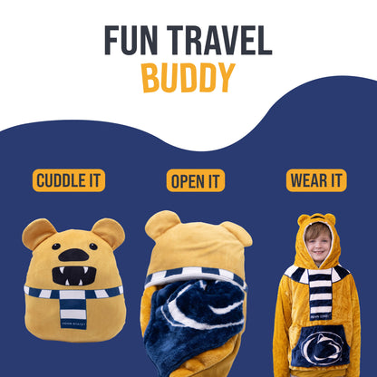 Penn State Nittany Lion Junior Snugible 2-in-1 Blanket Hoodie & Pillow