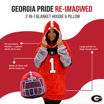 University of Georgia Helmet Snugible | Blanket Hoodie & Pillow