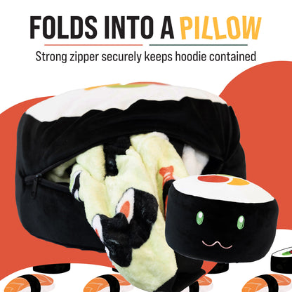 Sushi Snugible 2-in-1 Blanket Hoodie & Pillow