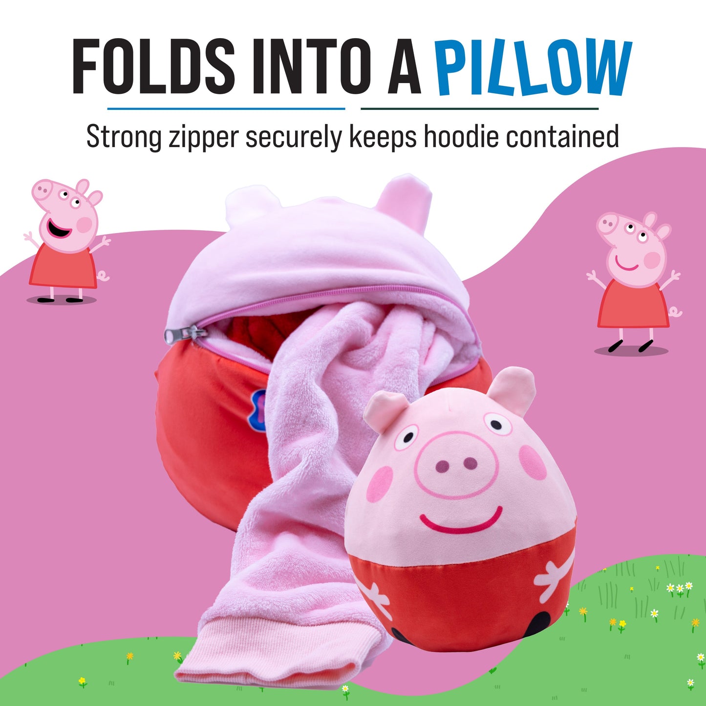 Hasbro | Peppa Pig Adult Snugible | Blanket Hoodie & Pillow