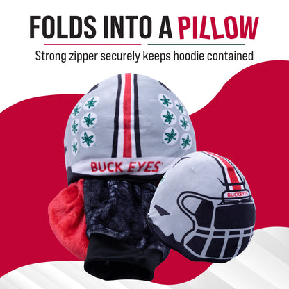 Ohio State University Helmet Snugible | Blanket Hoodie & Pillow