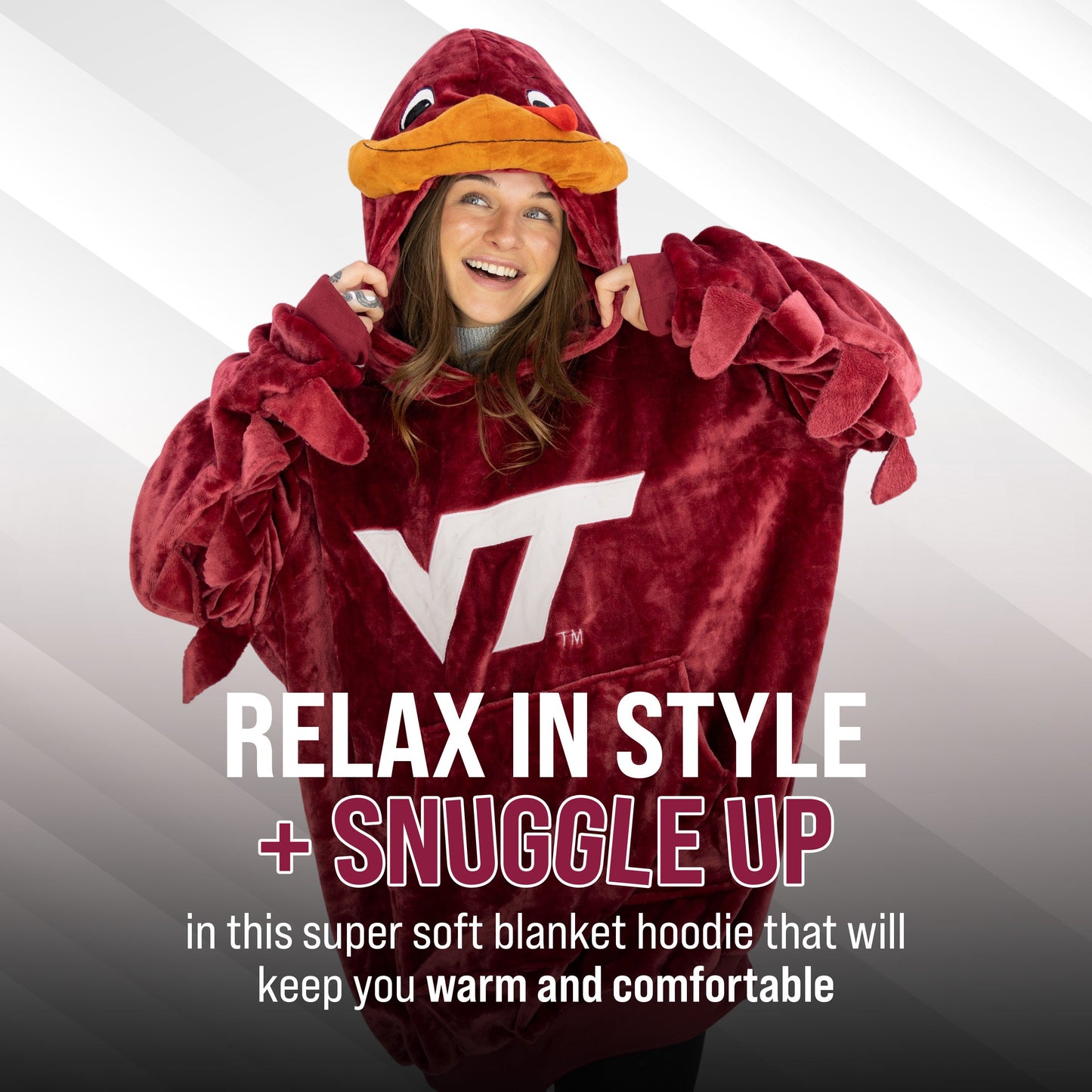 Virginia Tech University Hokie Snugible | Blanket Hoodie & Pillow