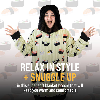 Sushi Snugible 2-in-1 Blanket Hoodie & Pillow