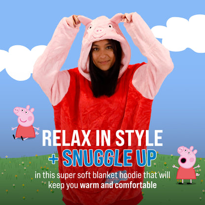 Hasbro | Peppa Pig Adult Snugible | Blanket Hoodie & Pillow
