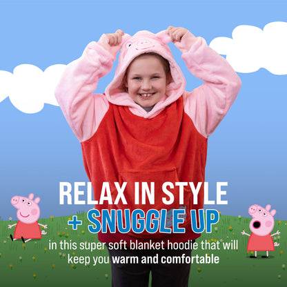 Hasbro | Peppa Pig Kids Snugible | Blanket Hoodie & Pillow