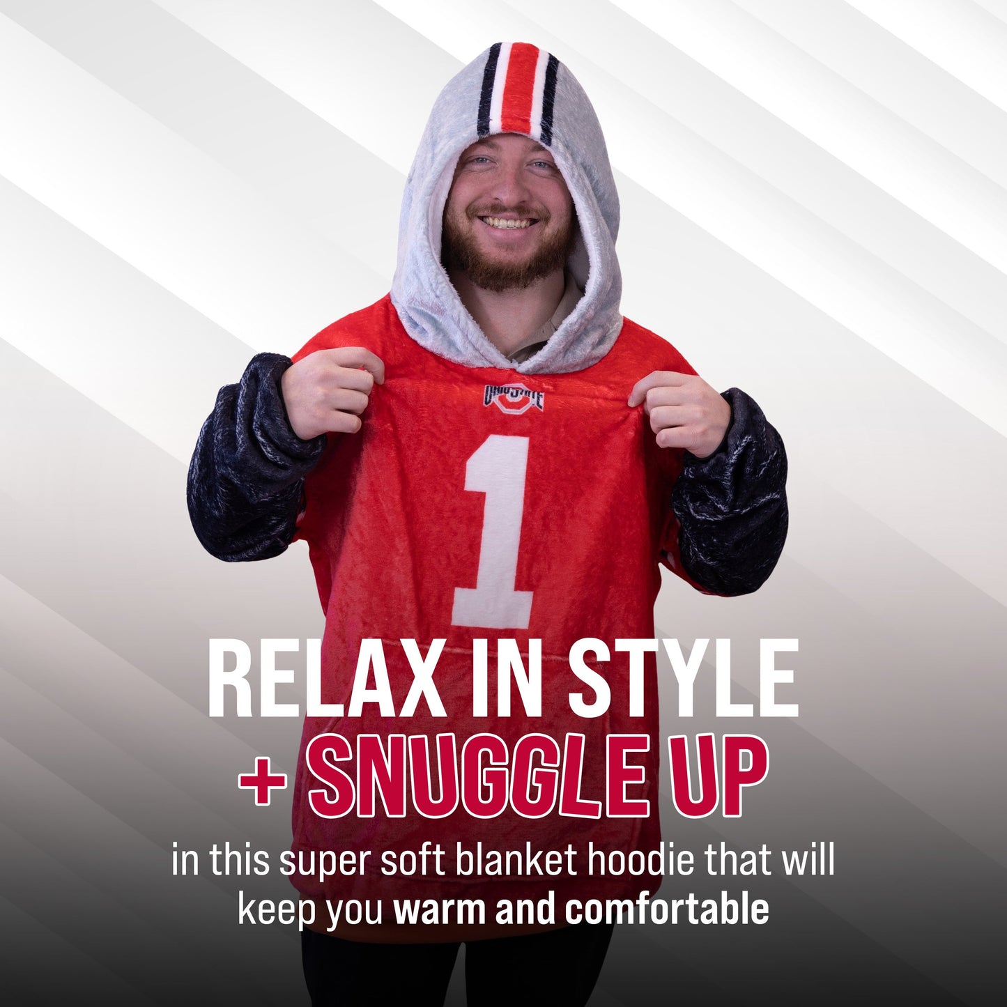Ohio State University Helmet Snugible | Blanket Hoodie & Pillow