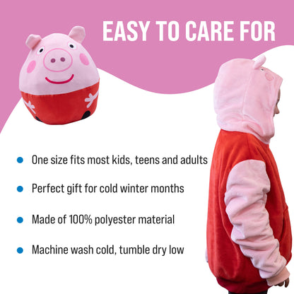 Hasbro | Peppa Pig Kids Snugible | Blanket Hoodie & Pillow