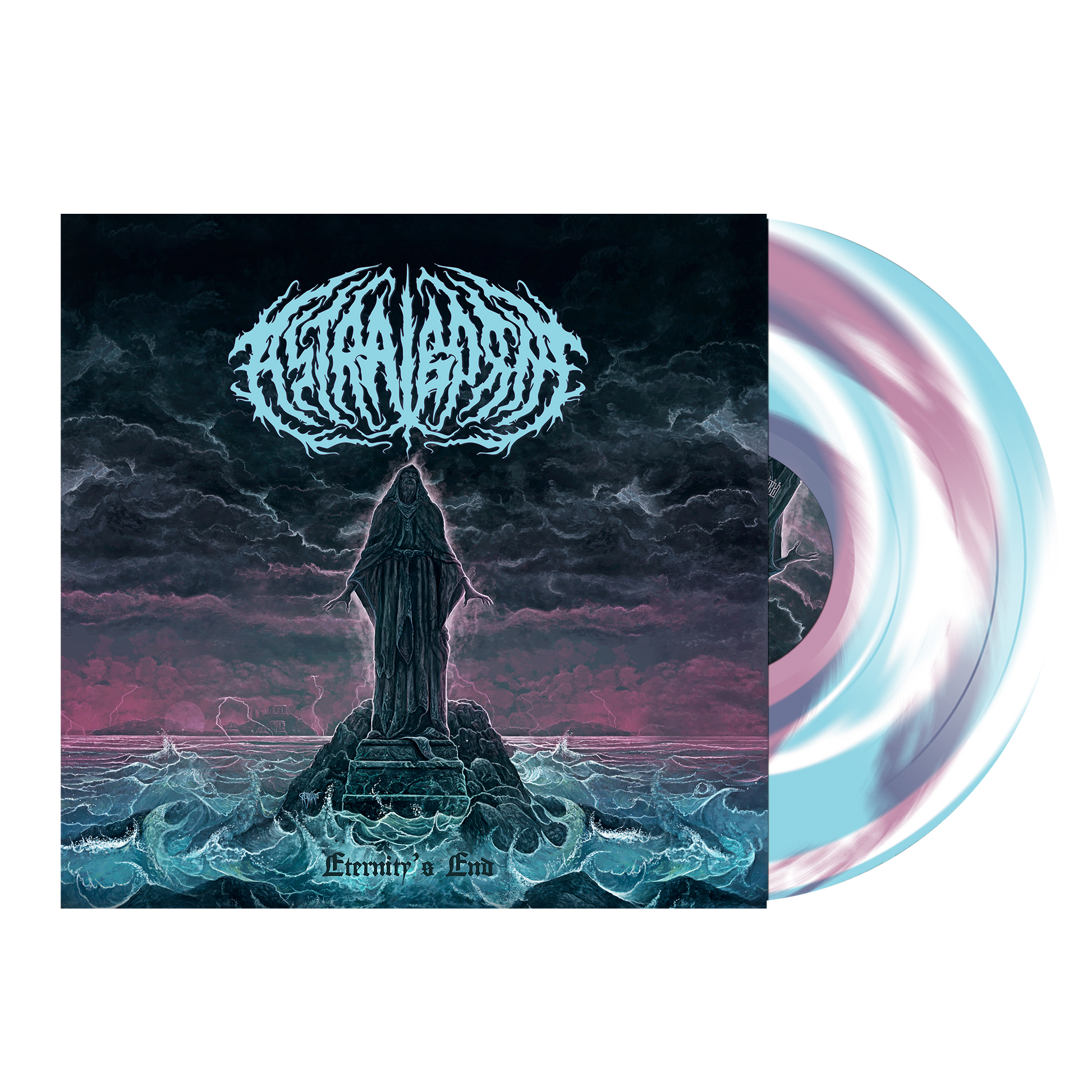Astralborne - Eternity's End on Baby Blue with White Mauve Purple Swirl Vinyl LP Vinyl Record