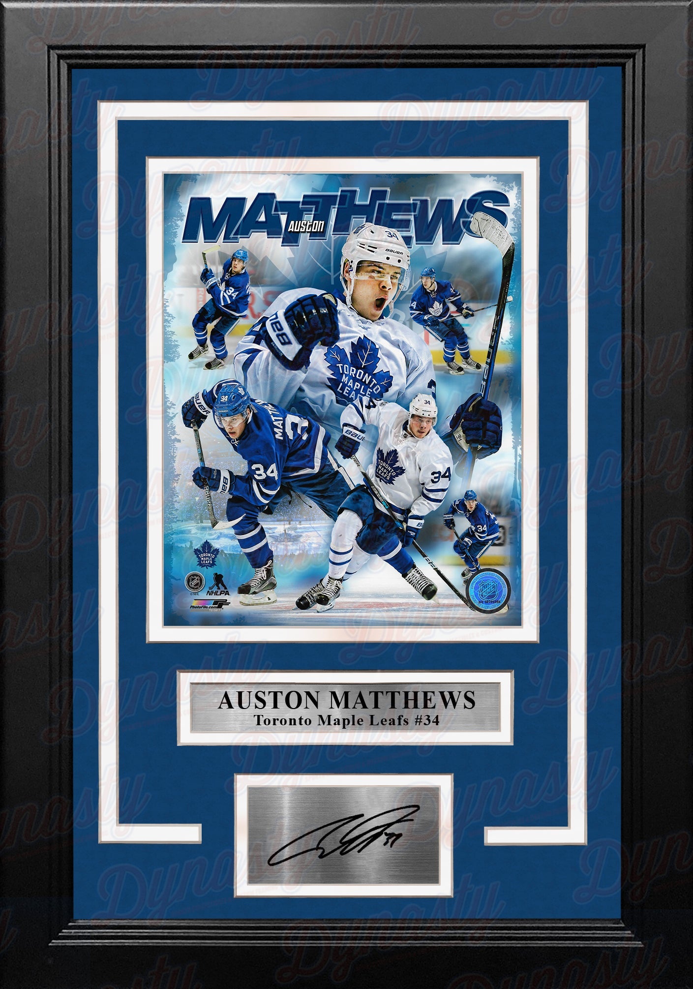Auston Matthews Toronto Maple Leafs 8" x 10" Framed Hockey Collage Photo with Engraved Autograph