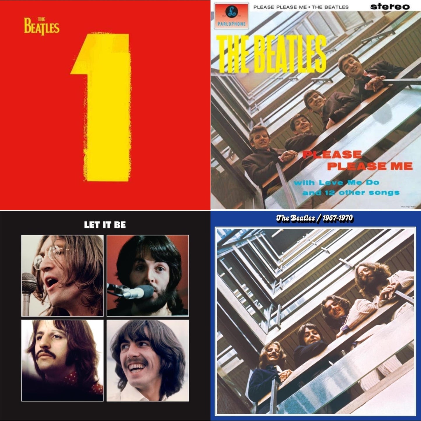 Beatles - Please Please Me & Beatles 1967-1970 (2023 Edition) (Half-Speed) (3LP) & Let It Be Special Edition & 1 (2015 Reissue)
