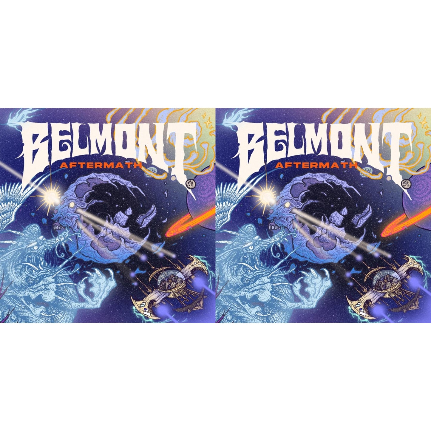Belmont - Aftermath & Aftermath (Royal Blue W/ Violet Smoke W/ White & Hot Pink Splatter LP Vinyl) (I)