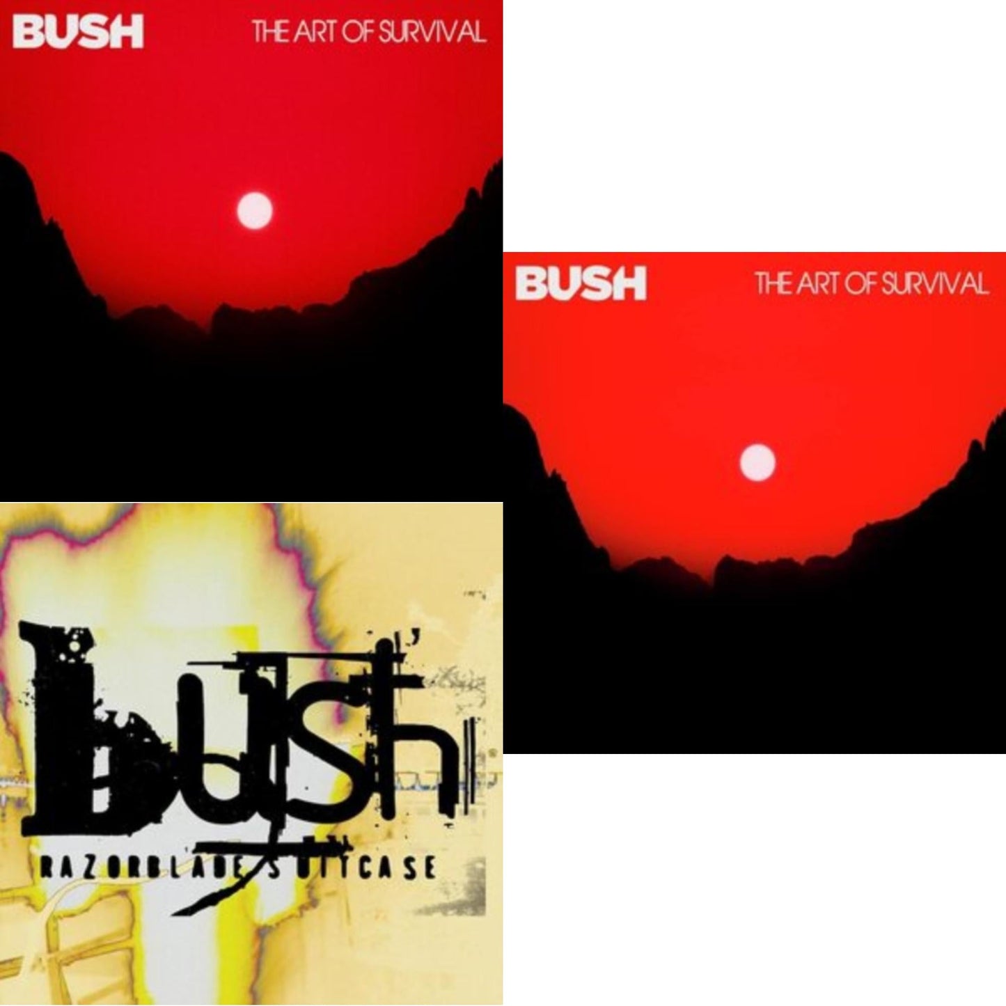 Bush - Razorblade Suitcase (In Addition) (Pink LP Vinyl) (Ten Bands One Cause) & Art Of Survival (Black LP Vinyl) & Art Of Survival (White LP Vinyl)