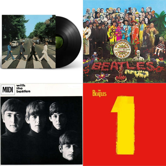 Beatles - With The Beatles & 1 (2015 Reissue) & Sgt. Pepper's Lonely Hearts Club Band (2017 Stereo Mix/180G/Original Stencils) & Abbey Road Anniversary - LP Vinyl Bundle