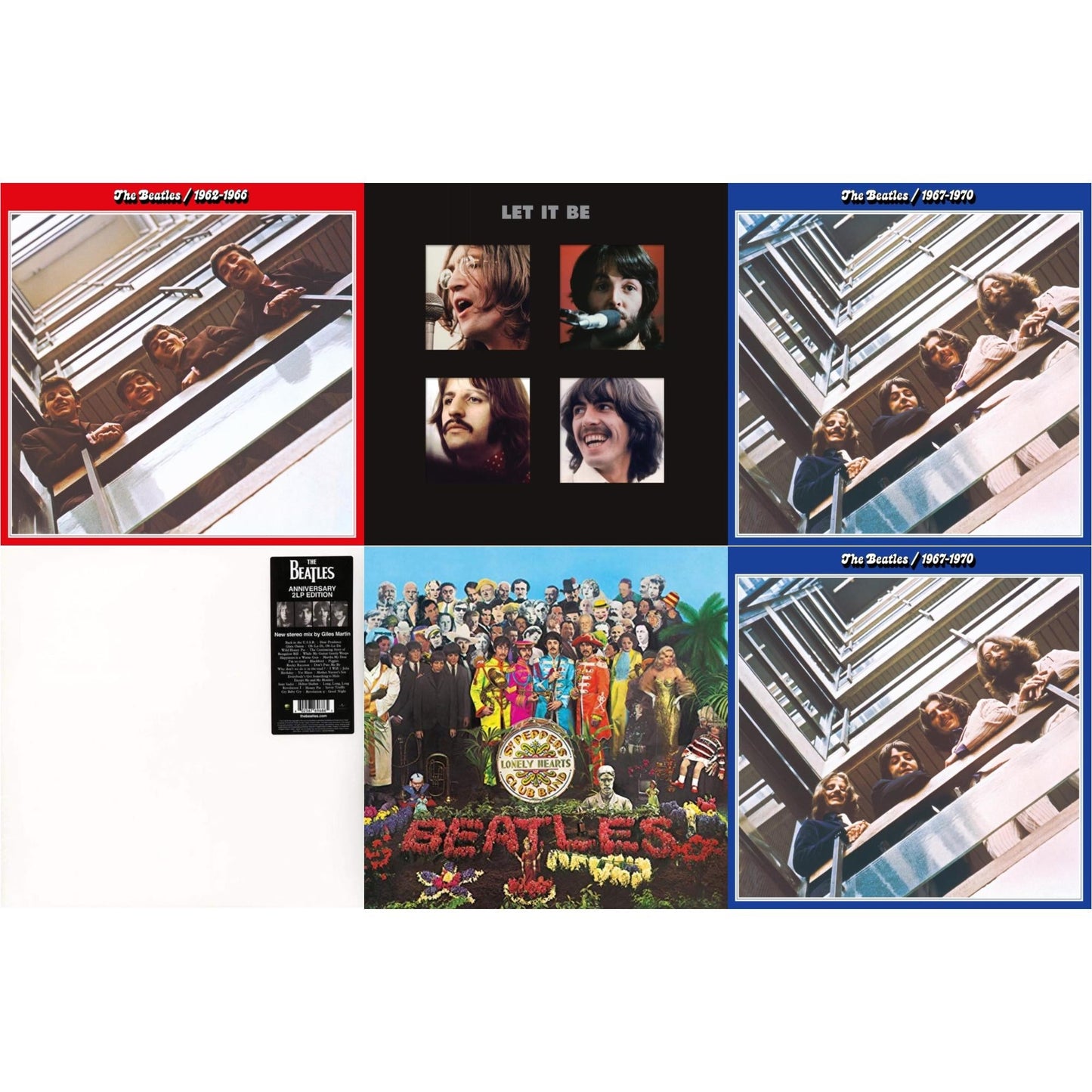 Beatles - Beatles 1962-1966 (2023 Edition) (Half-Speed) (3LP) & Let It Be Special Edition (Super Deluxe/Slipbox/Book/4LP/12Inch Ep Box Set) & Beatles 1967-1970 (2023 Edition) (Half-Speed) (3LP) & Beatles (The White Album) (2 LP) & Sgt. Pepper's