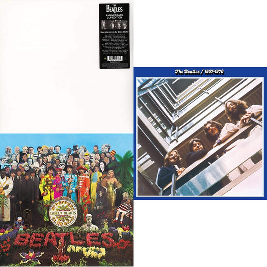 Beatles - Beatles (The White Album) (2 LP) & Sgt. Pepper's Lonely Hearts Club Band (2017 Stereo Mix/180G/Original Stencils) & Beatles 1967-1970 (2023) (Blue Vinyl/3LP) (Half-Speed)