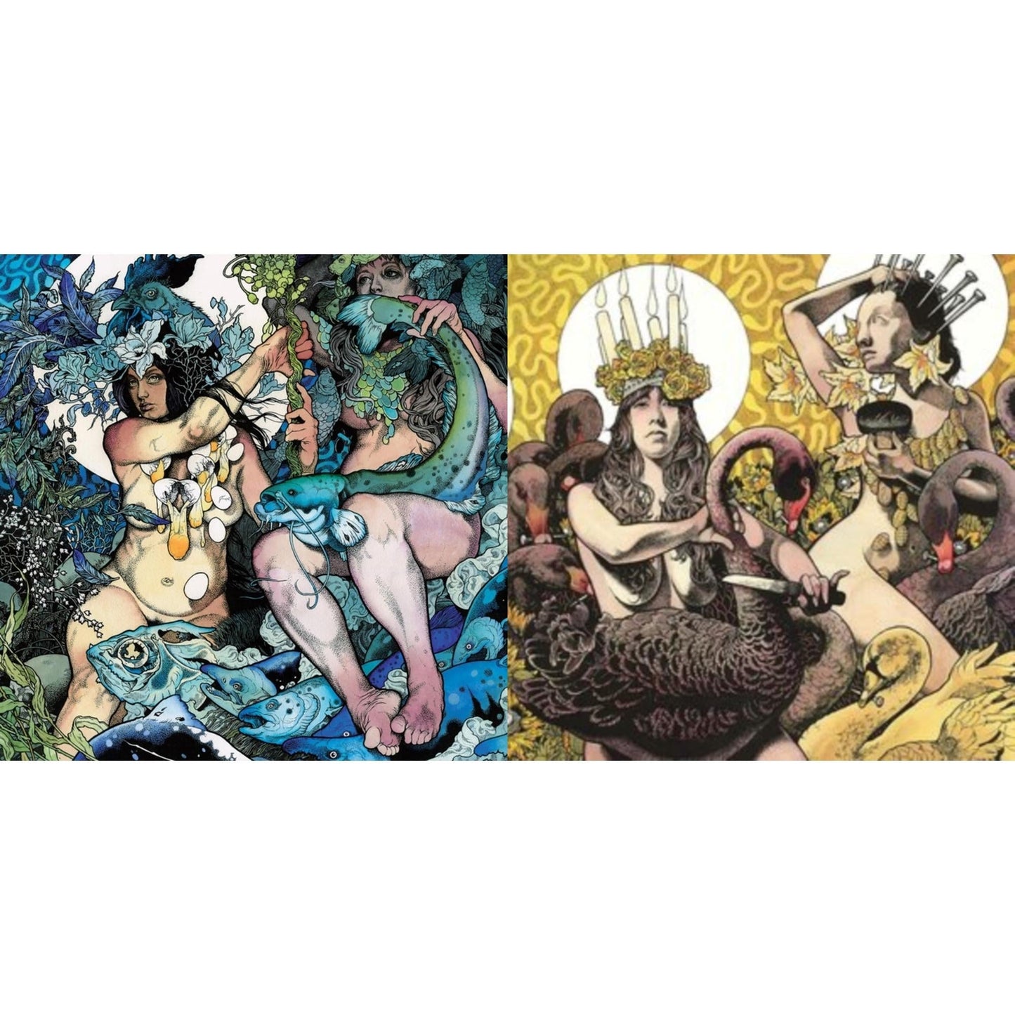 Baroness - Blue Record (Cyan Blue, Milky Clear & Black Ripple Effect Vinyl/2LP) & Yellow & Green (Neon Yellow & Neon Green Cloudy Effect Vinyl/2LP)