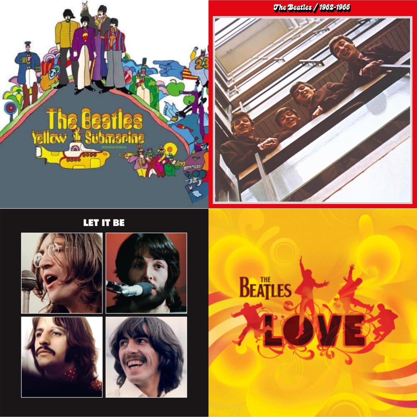 Beatles - Yellow Submarine & Beatles 1962-1966 (2023 Edition) (Half-Speed) (3LP) & Let It Be Special Edition & Love